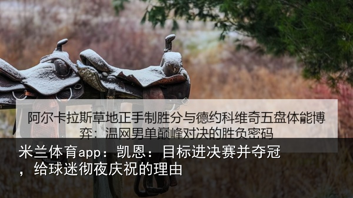 米兰体育app：凯恩：目标进决赛并夺冠，给球迷彻夜庆祝的理由